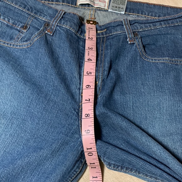 Signature by LEVIS STRAUSS Bootcut Medium Blue Jeans Misses 10 Short - Picture 7 of 13